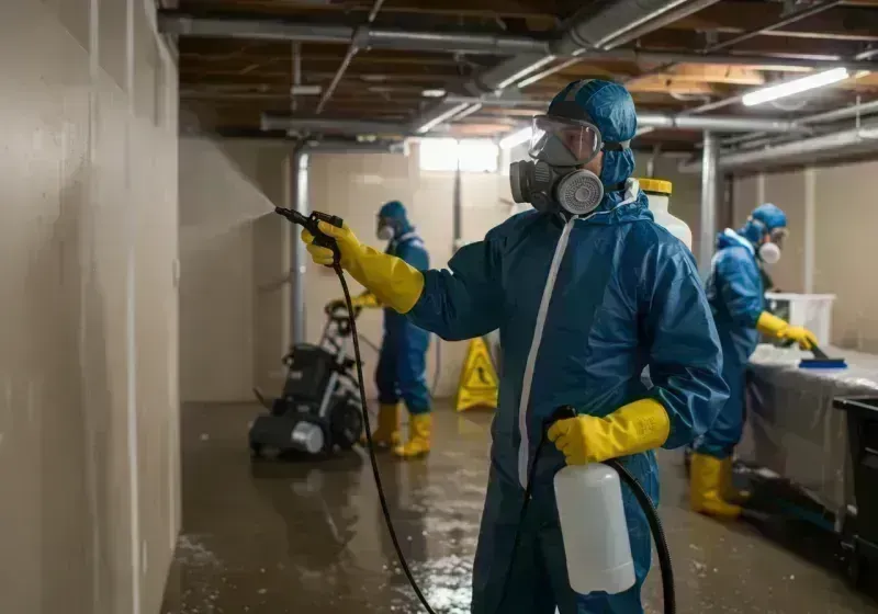 Basement Sanitization and Antimicrobial Treatment process in Southold, NY